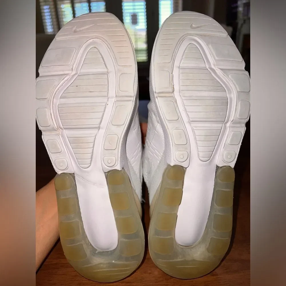 Nike Air 270 White Sneakers Sz 6Y or Women 7.5 Running Jogging Training Casual